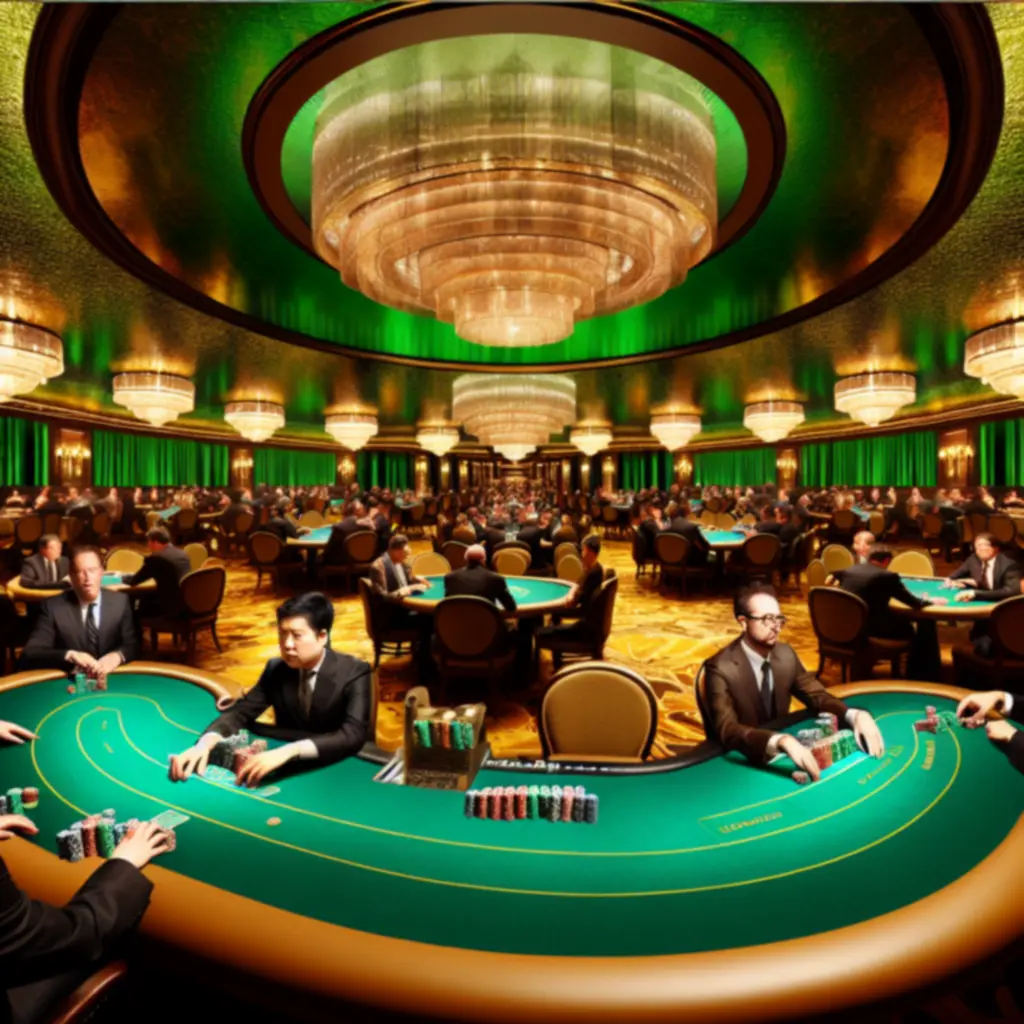 Poker toernooi met professionele tafels en fiches