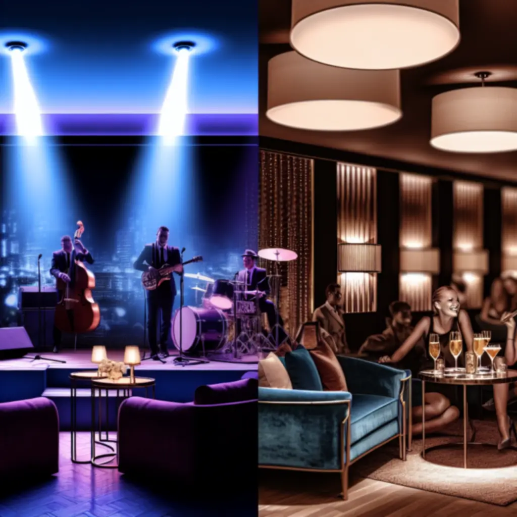 Live band op sfeervol podium in lounge