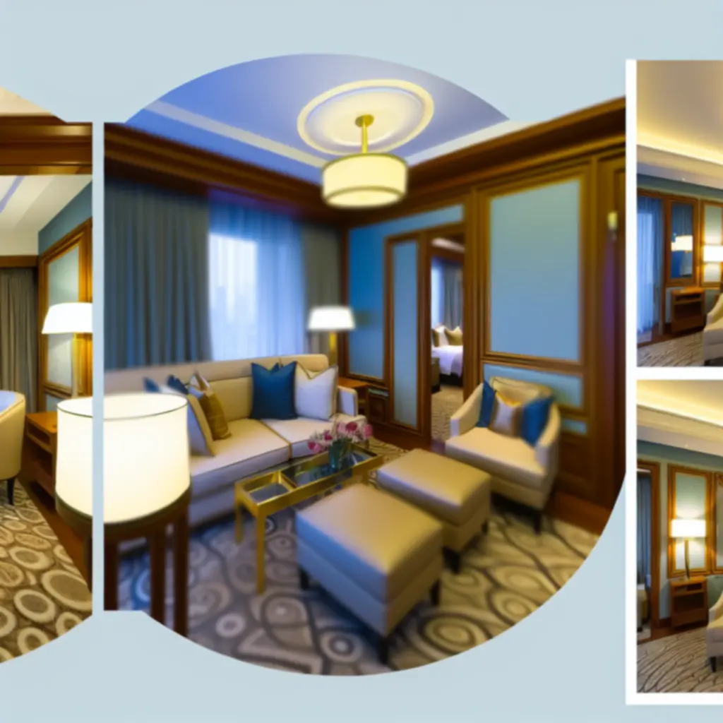 Virtuele tour voorbeeld van een elegante suite